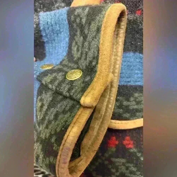 Woolrich Vintage Blanket Floral Native Print Jacket Coat Medium fits like Large - Picture 12 of 16